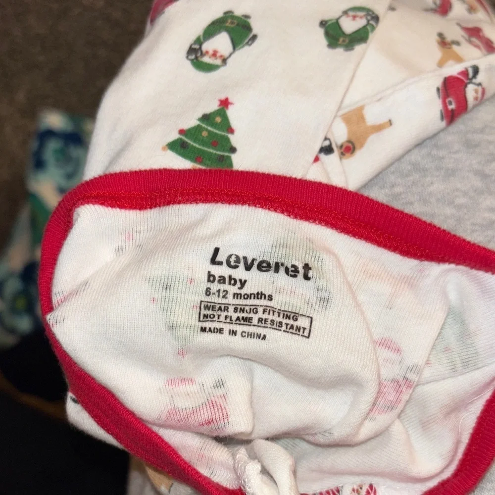 Leveret Kids Christmas Footed Pajama